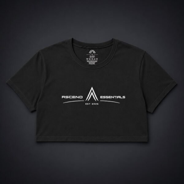 CroppedTee Preta Cropped Tee Feminina Ascend Essentials