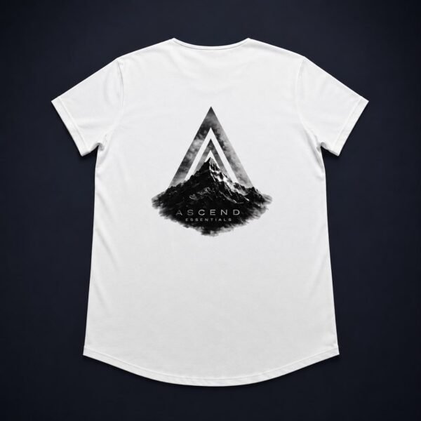 LongLine Branca Verso Camiseta LongLine Ascend Essentials